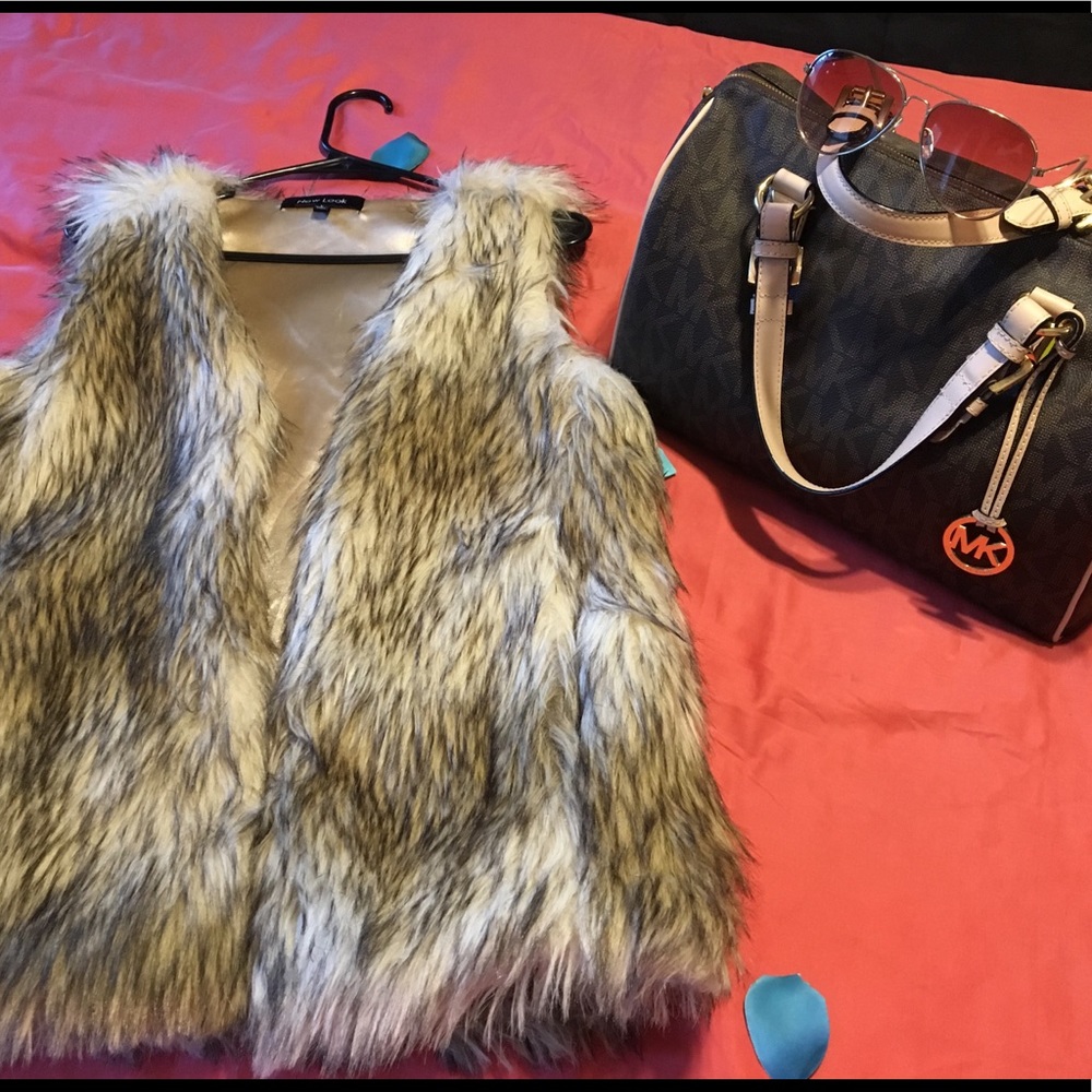 Fur Vest With Michael Kors Bag